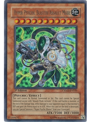 Hyper Psychic Blaster/Assault Mode - CRMS-EN020 - Ultra Rare 1st Edition