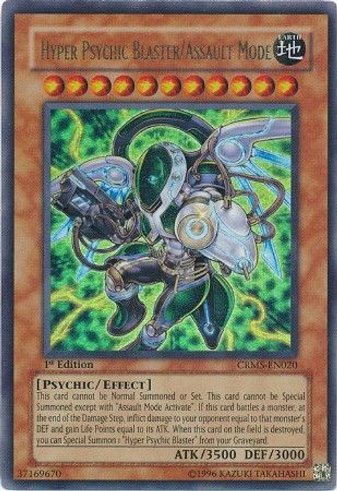 Hyper Psychic Blaster/Assault Mode - CRMS-EN020 - Ultra Rare 1st Edition