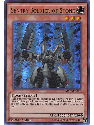 Sentry Soldier of Stone - MVP1-EN012 - Ultra Rare 