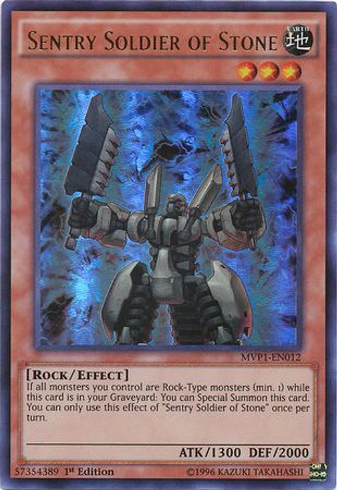 Sentry Soldier of Stone - MVP1-EN012 - Ultra Rare 