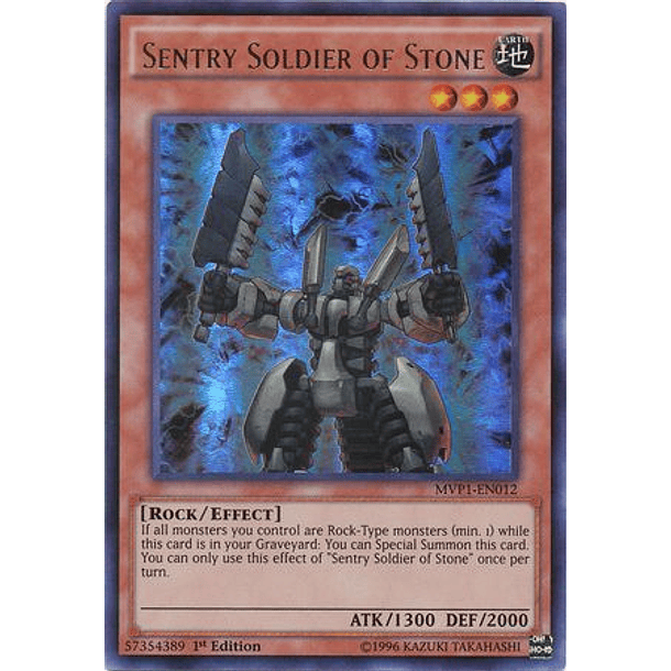Sentry Soldier of Stone - MVP1-EN012 - Ultra Rare 