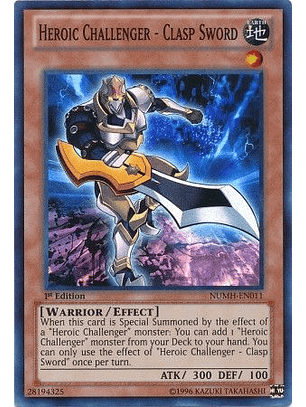 Heroic Challenger - Clasp Sword - NUMH-EN011 - Super Rare