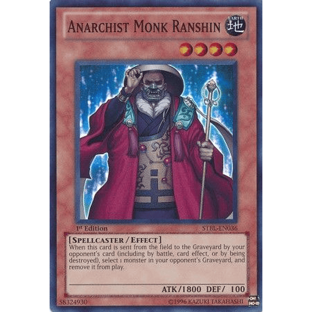 Anarchist Monk Ranshin - STBL-EN036 - Super Rare