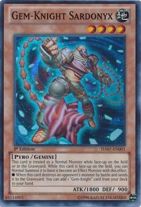 Gem-Knight Sardonyx - HA07-EN001 - Super Rare (español)