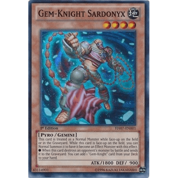 Gem-Knight Sardonyx - HA07-EN001 - Super Rare (español)