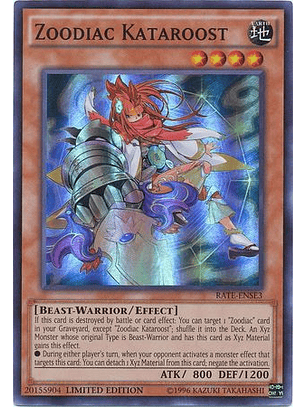 Zoodiac Kataroost - RATE-ENSE3 - Super Rare Limited Edition