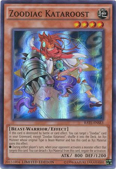 Zoodiac Kataroost - RATE-ENSE3 - Super Rare Limited Edition