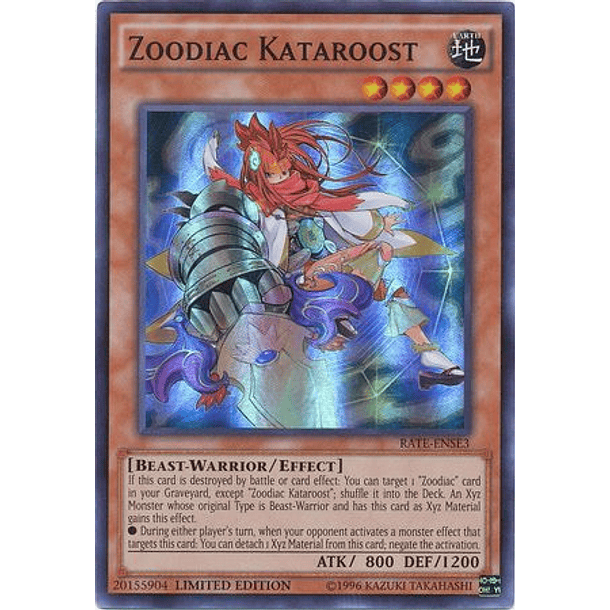 Zoodiac Kataroost - RATE-ENSE3 - Super Rare Limited Edition