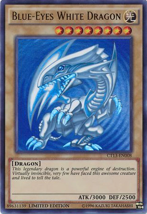 Blue-Eyes White Dragon - CT13-EN008 - Ultra Rare Limited 
