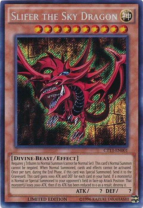 Slifer the Sky Dragon - CT13-EN001 - Secret Rare Limited Edition