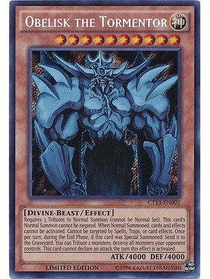 Obelisk the Tormentor - CT13-EN002 - Secret Rare Limited Edition