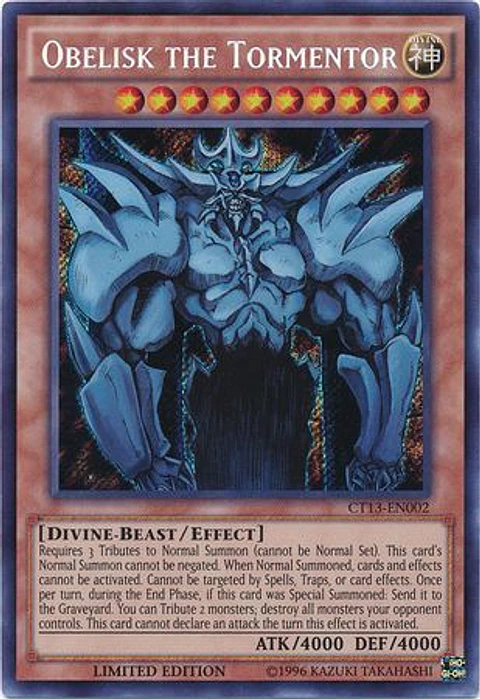 Obelisk the Tormentor - CT13-EN002 - Secret Rare Limited Edition