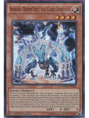 Indiora Doom Volt the Cubic Emperor - MVP1-EN038 - Ultra Rare 