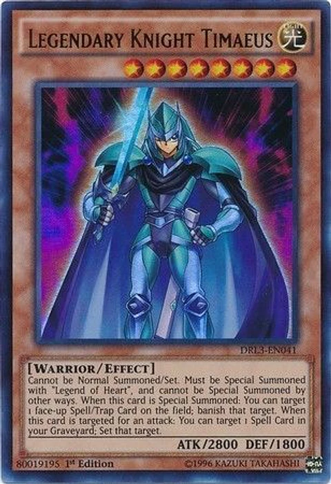 Legendary Knight Timaeus - DRL3-EN041 - Ultra Rare 