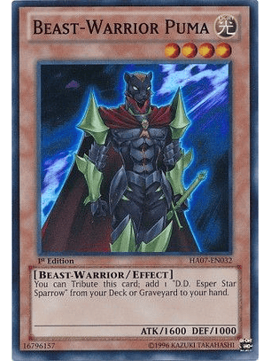 Beast-Warrior Puma - HA07-EN032 - Super Rare