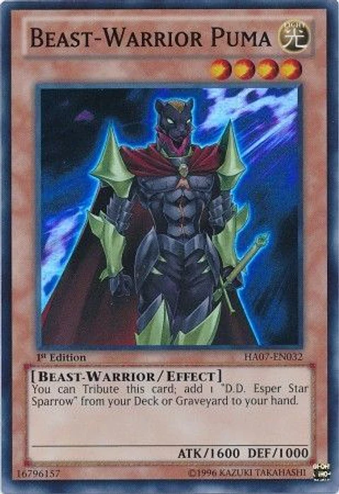 Beast-Warrior Puma - HA07-EN032 - Super Rare