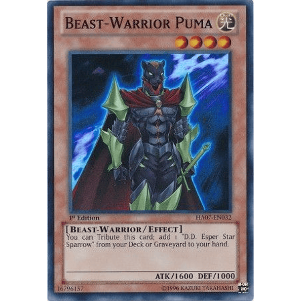 Beast-Warrior Puma - HA07-EN032 - Super Rare