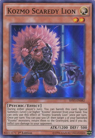 Kozmo Scaredy Lion - SHVI-EN082 - Super Rare 1