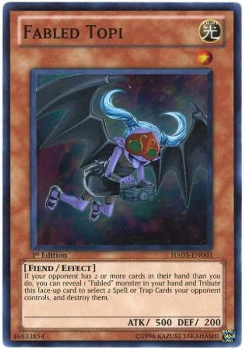 Fabled Topi - HA03-EN003 - Super Rare