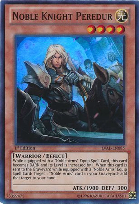 Noble Knight Peredur - LVAL-EN085 - Super Rare 