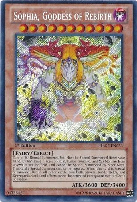 Sophia, Goddess of Rebirth - HA07-EN055 - Secret Rare 