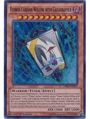 Flower Cardian Willow with Calligrapher - DRL3-EN037 - Ultra Rare