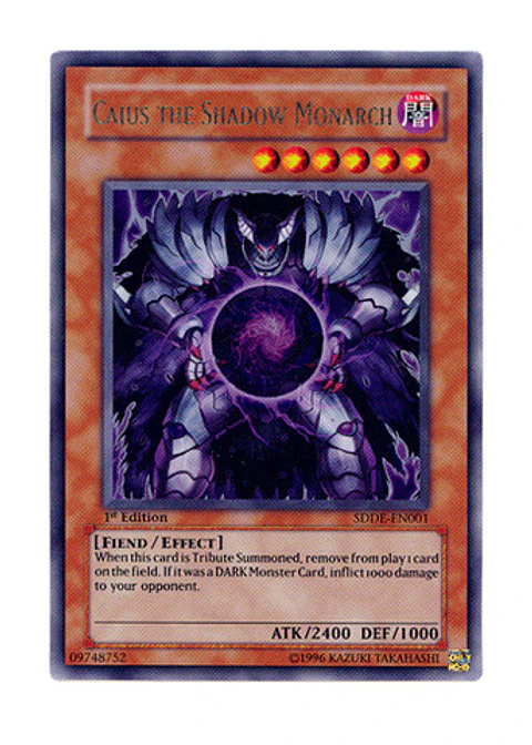 Caius the Shadow Monarch - SDDE-EN001 - Ultra Rare 1st Edition