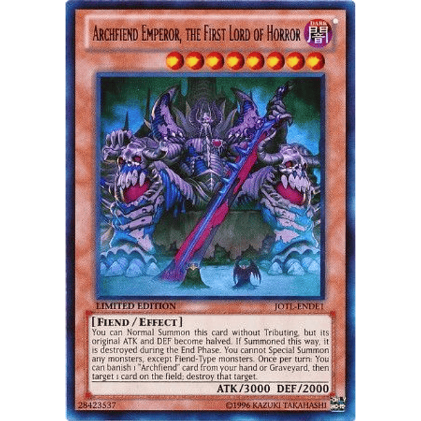 Archfiend Emperor, the First Lord of Horror - JOTL-ENDE1 - Ultra Rare