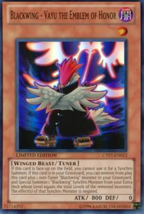 Blackwing - Vayu the Emblem of Honor - CT07-EN012 - Super Rare