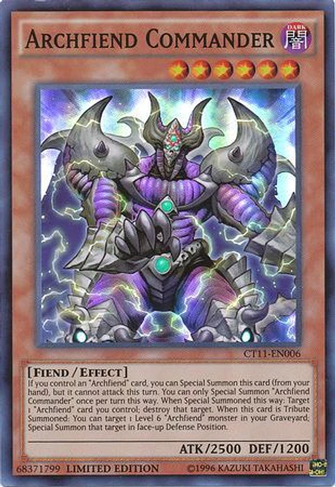 Archfiend Commander - CT11-EN006 - Super Rare