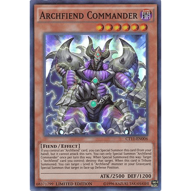 Archfiend Commander - CT11-EN006 - Super Rare