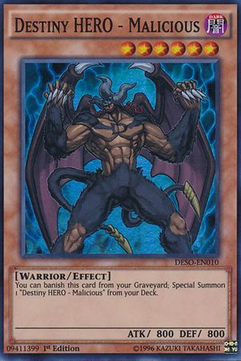 Destiny HERO - Malicious - DESO-EN010 - Super Rare