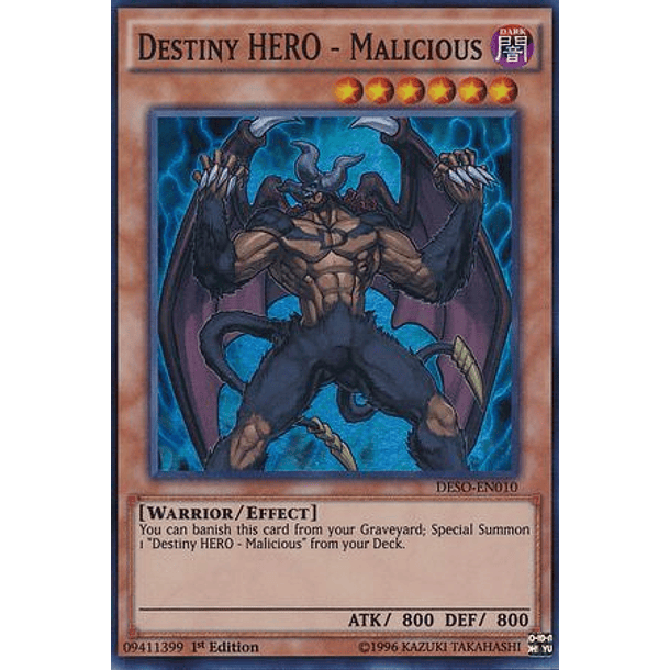 Destiny HERO - Malicious - DESO-EN010 - Super Rare