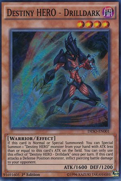 Destiny HERO - Drilldark - DESO-EN001 - Super Rare 