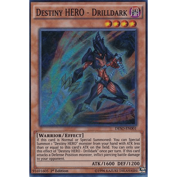 Destiny HERO - Drilldark - DESO-EN001 - Super Rare 