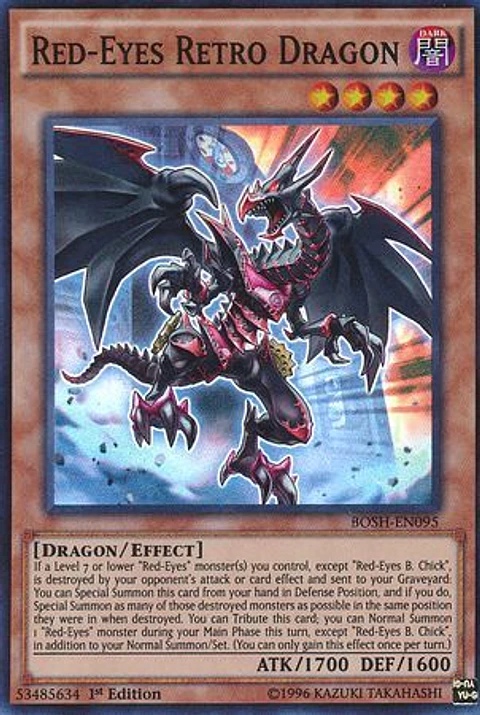 Red-Eyes Retro Dragon - BOSH-EN095 - Super Rare
