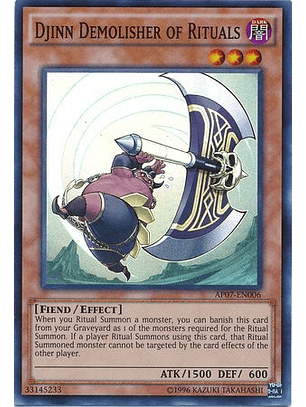Djinn Demolisher of Rituals - AP07-EN006 - Super Rare