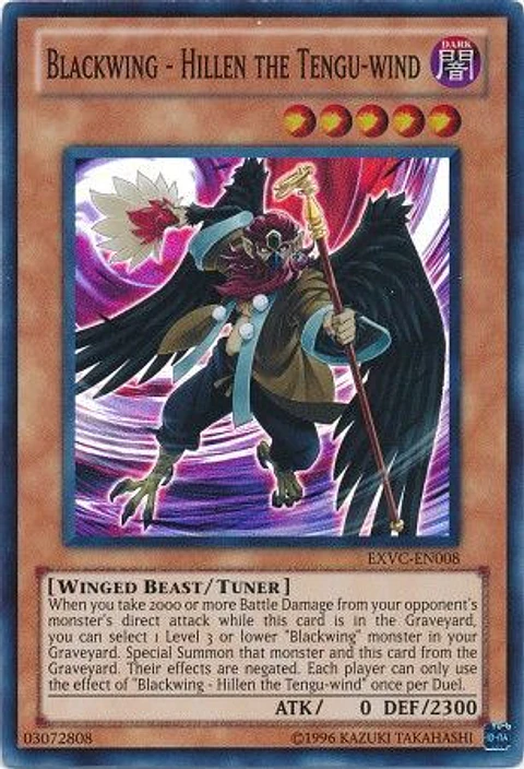 Blackwing - Hillen the Tengu-wind - EXVC-EN008 - Super Rare