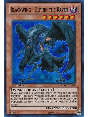 Blackwing - Elphin the Raven - BPW2-EN026 - Super Rare