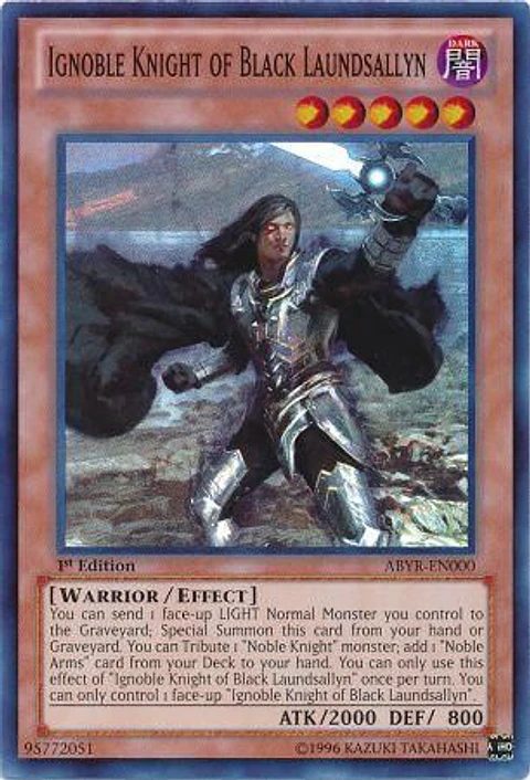 Ignoble Knight of Black Laundsallyn - ABYR-EN000 - Super Rare 
