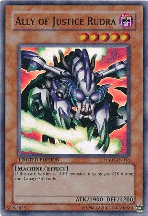 Ally of Justice Rudra - HA01-EN016 - Super Rare