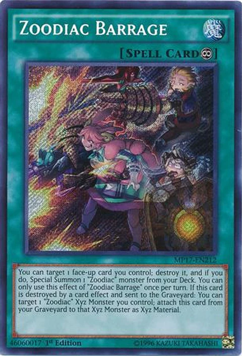 Zoodiac Barrage - MP17-EN212 - Secret Rare 
