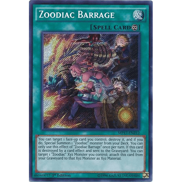 Zoodiac Barrage - MP17-EN212 - Secret Rare 