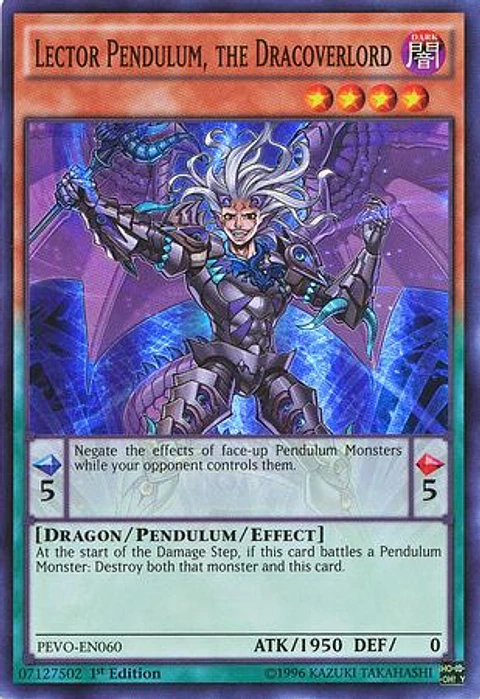 Lector Pendulum, the Dracoverlord - PEVO-EN060 - Super Rare 