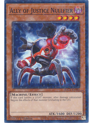 Ally of Justice Nullfier - HAC1-EN080 - Duel Terminal Common Parallel 