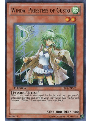 Winda, Priestess of Gusto - HA05-EN040 - Super Rare