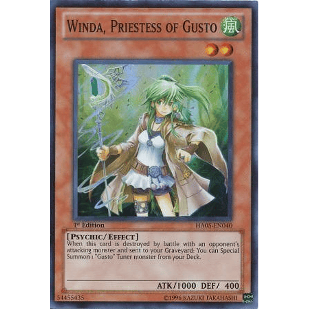 Winda, Priestess of Gusto - HA05-EN040 - Super Rare