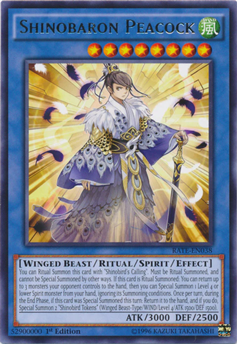 Shinobaron Peacock - RATE-EN038 - Rare 