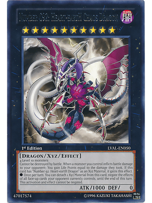 Number C92: Heart-eartH Chaos Dragon - LVAL-EN050 - Rare