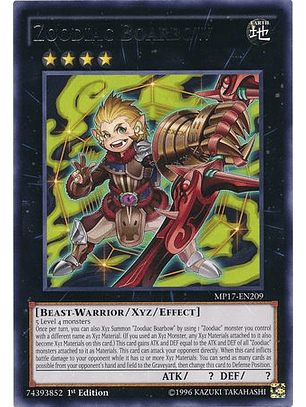 Zoodiac Boarbow - MP17-EN209 - Rare 